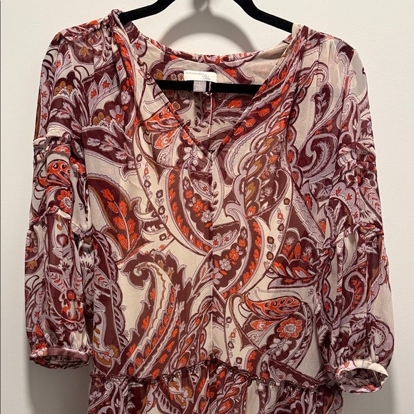 Olivia Palermo x Chelsea 28 Elegant Paisley Long Sleeve Dress - Picture 3 of 6